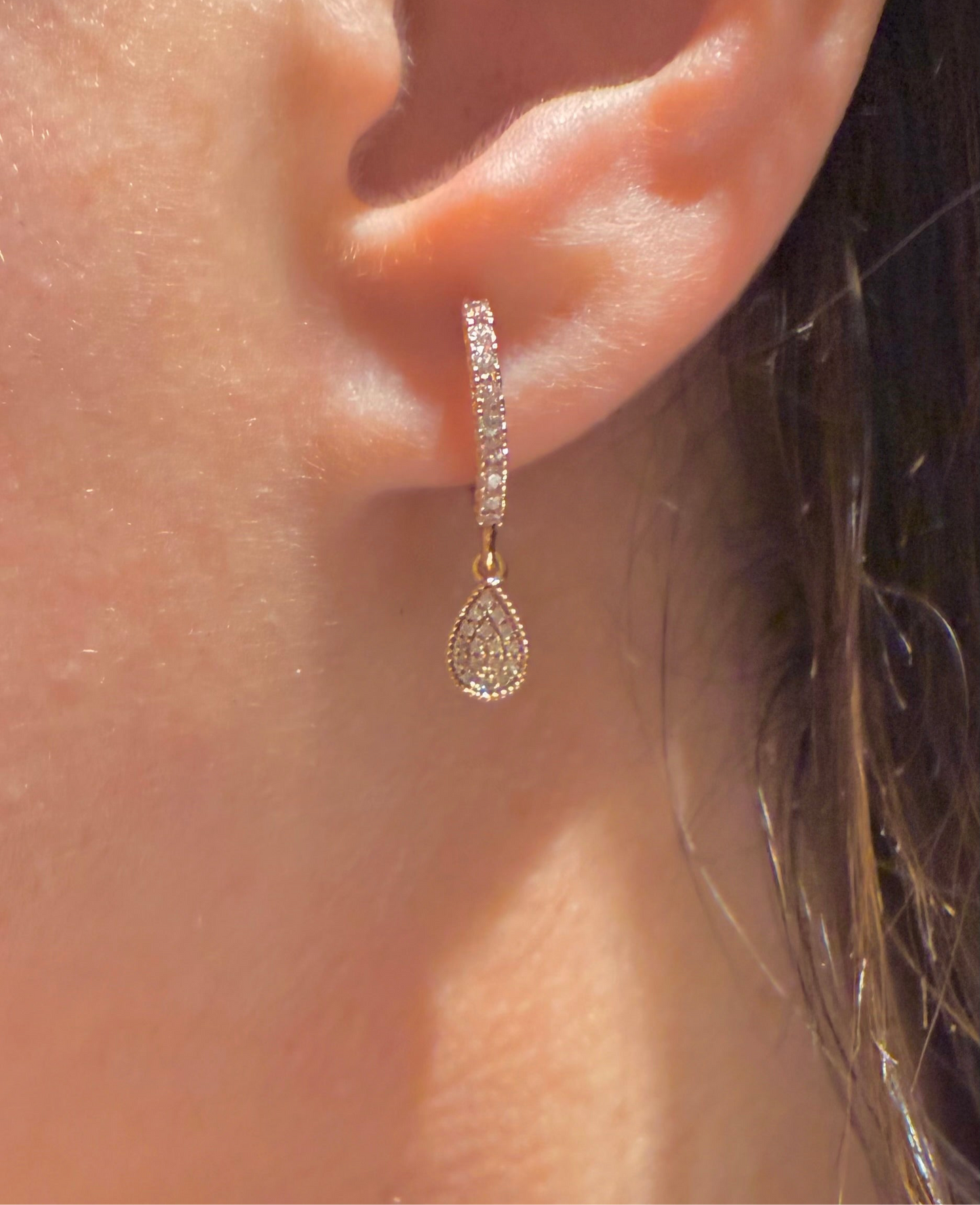 Boucles Gouttes rose gold