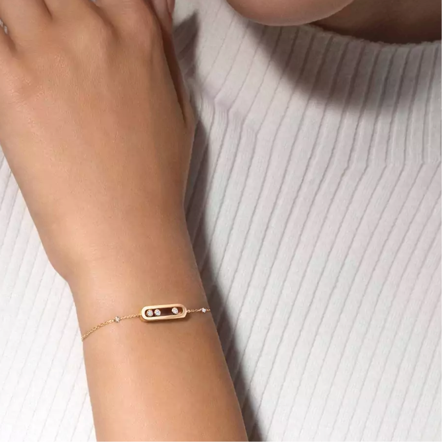 Gourmette Moove argentée