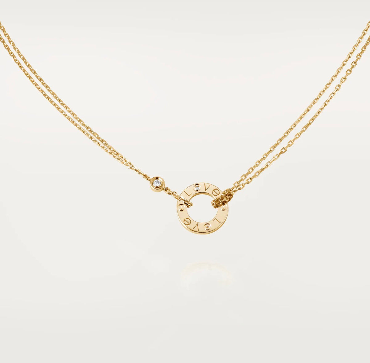 Collier Love rose gold