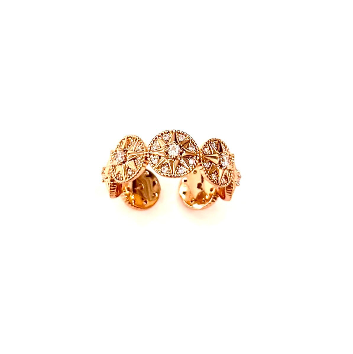 Bague rayons rose gold ajustable
