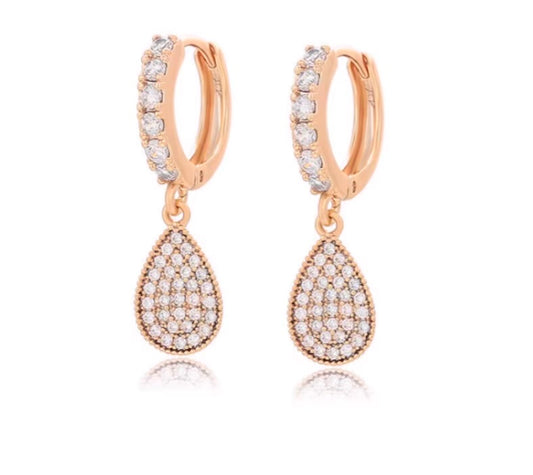 Boucles Gouttes rose gold