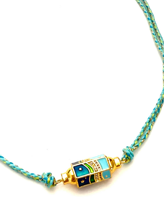Choker Locket Bleu