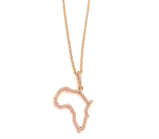 Collier Africa sertie rose gold