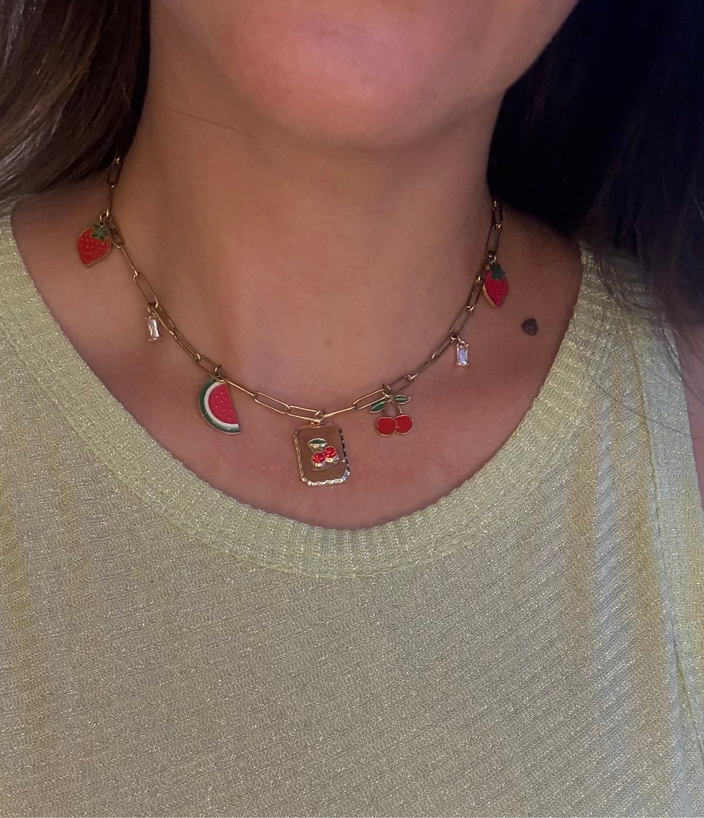 Collier charm Fruit