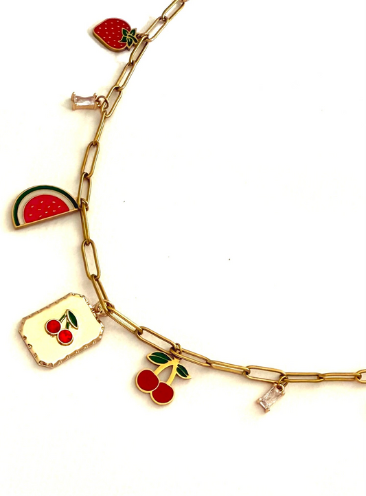 Collier charm Fruit