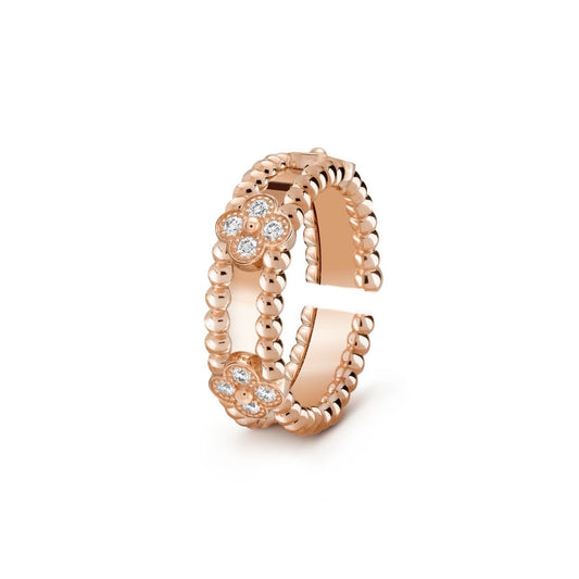 Bague Trèfle rose gold ajustable