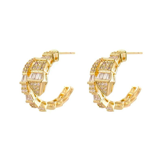 Boucles serpentie dorées