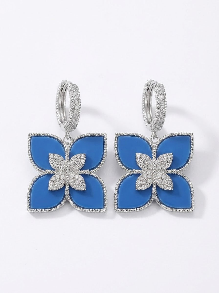 Boucles lys turquoises