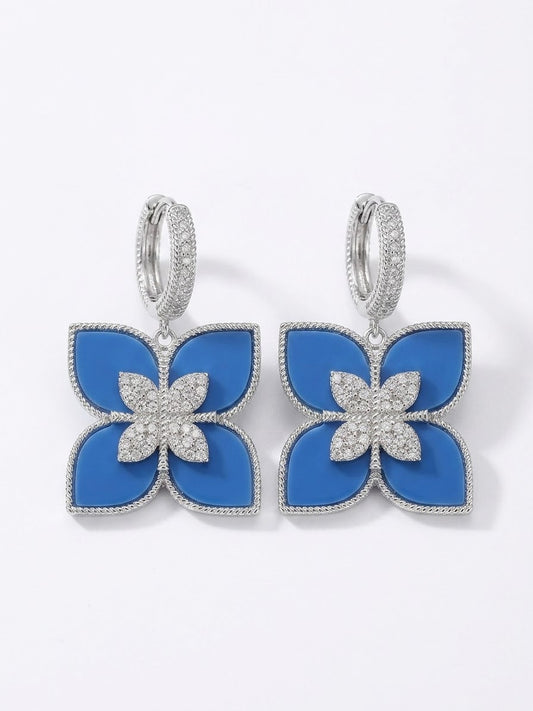 Boucles lys turquoises